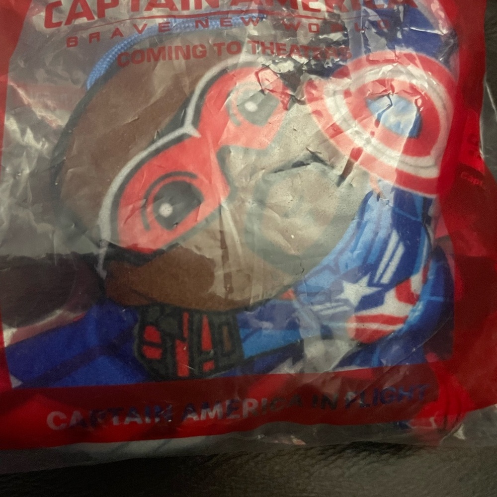 Captain America in flight happy meal toy